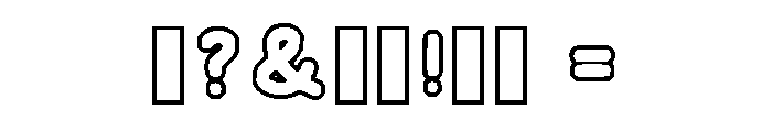 Nduut Outline Regular Font OTHER CHARS