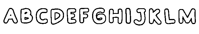 Nduut Outline Regular Font UPPERCASE