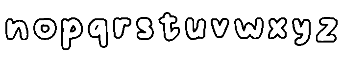 Nduut Outline Regular Font LOWERCASE