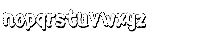 Nduro Konal Extrude Font LOWERCASE
