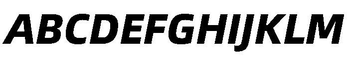 Neue Frutiger World Extra Bold Italic Font UPPERCASE