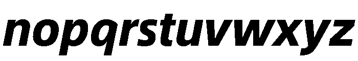 Neue Frutiger World Extra Bold Italic Font LOWERCASE