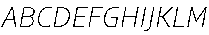 Neue Frutiger World Extra Light Italic Font UPPERCASE