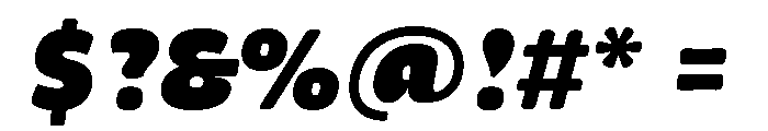 Neutronic Rounded Heavy Italic Font OTHER CHARS