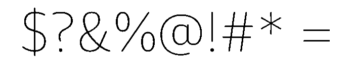 Neutronic Rounded Thin Font OTHER CHARS