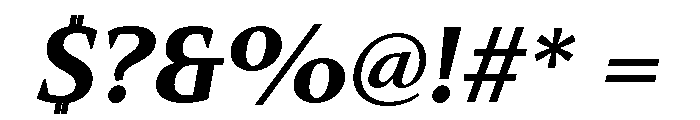 New Atlas Heavy Italic Font OTHER CHARS