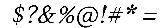 New Atlas Light Italic Font OTHER CHARS