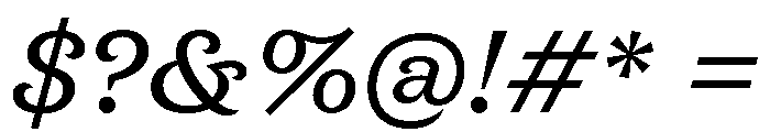 New Atlas Medium Italic Font OTHER CHARS
