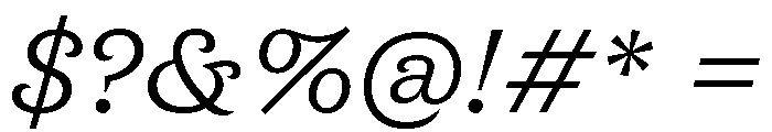 New Atlas Regular Italic Font OTHER CHARS