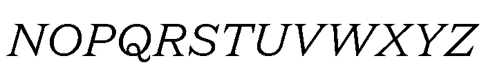 New Atlas Regular Italic Font UPPERCASE
