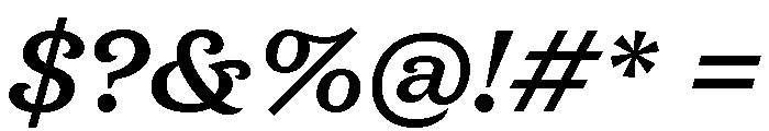 New Atlas SemiBold Italic Font OTHER CHARS