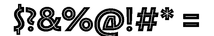 New Cordial Inline Bold Font OTHER CHARS