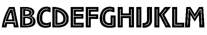 New Cordial Inline Bold Font UPPERCASE