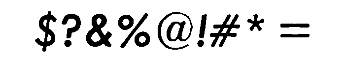 Newshound Medium Italic Font OTHER CHARS
