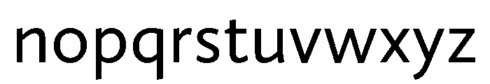 Nexus Sans Regular Font LOWERCASE