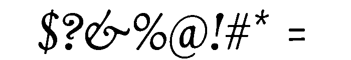Nexus Serif Italic Font OTHER CHARS