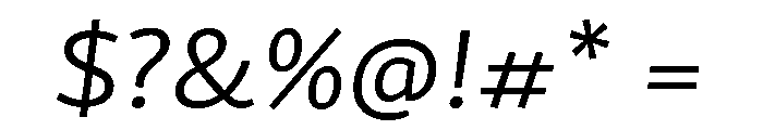 Nexus Serif Light Italic Font OTHER CHARS