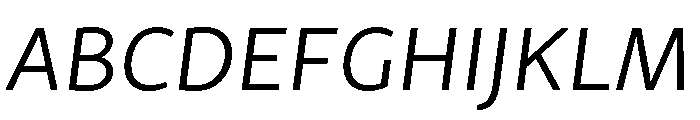 Nexus Serif Light Italic Font UPPERCASE