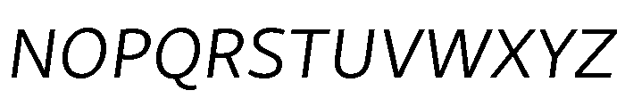 Nexus Serif Light Italic Font UPPERCASE