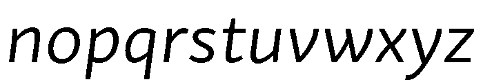 Nexus Serif Light Italic Font LOWERCASE