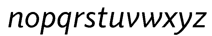 Nexus Serif Medium Italic Font LOWERCASE