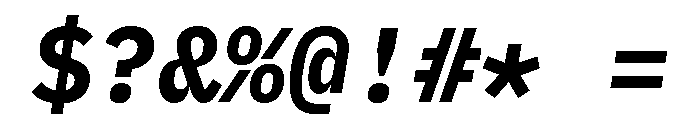 Nexus Typewriter Extra Bold Italic Font OTHER CHARS