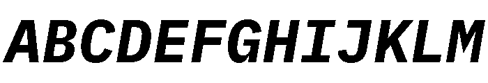 Nexus Typewriter Extra Bold Italic Font UPPERCASE