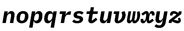 Nexus Typewriter Extra Bold Italic Font LOWERCASE