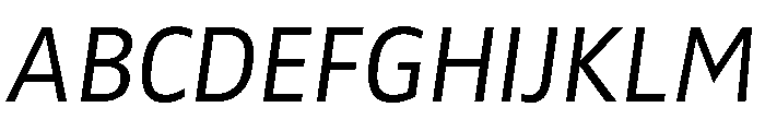 Nexus Typewriter Light Italic Font UPPERCASE