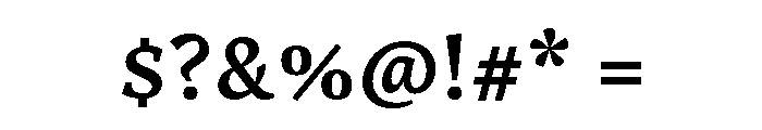 Nexus Typewriter Semibold Font OTHER CHARS