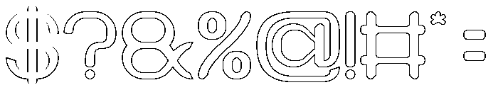 NEO LOGIC-Hollow Font OTHER CHARS