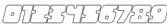 Neba Oblique Outline Font OTHER CHARS