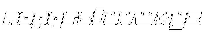 Neba Oblique Outline Font LOWERCASE