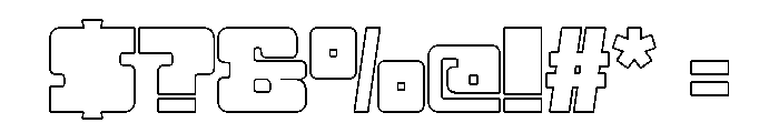 Neba Outline Font OTHER CHARS