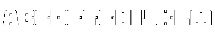 Neba Outline Font UPPERCASE