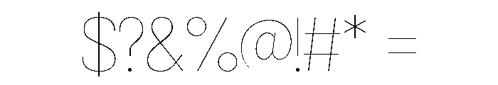 Nebuliner Thin Font OTHER CHARS
