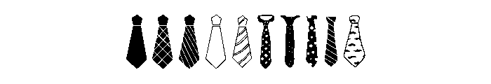 Necktie doodle Font OTHER CHARS