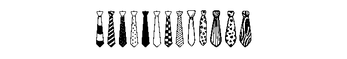 Necktie doodle FONT