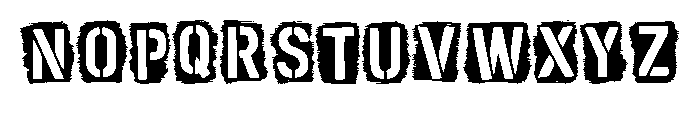 Negative Space Army Ste Regular Font LOWERCASE