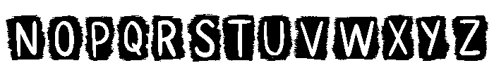 Negative Space Grunge B Regular Font UPPERCASE