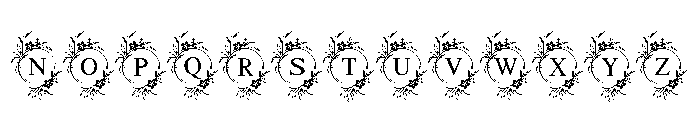 Nellflora Monogram Font LOWERCASE