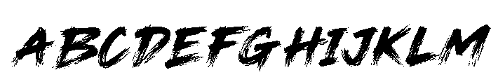 Nelyx Brush Font UPPERCASE