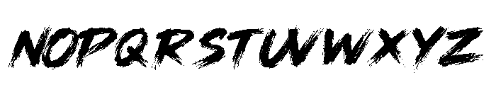 Nelyx Brush Font UPPERCASE