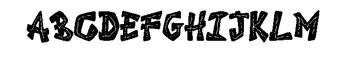 Nervous Angles By Squee Regular Font UPPERCASE