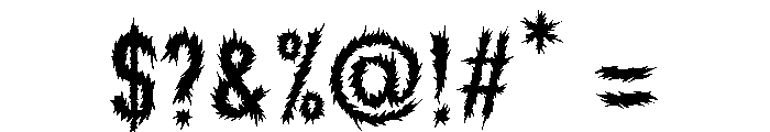 Nether Black Regular Font OTHER CHARS