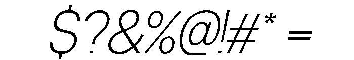 Neue Celso Extra Light Italic Font OTHER CHARS