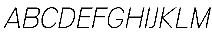 Neue Celso Extra Light Italic Font UPPERCASE