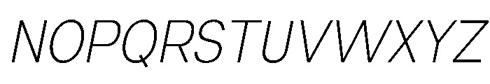Neue Celso Extra Light Italic Font UPPERCASE