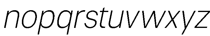 Neue Celso Extra Light Italic Font LOWERCASE
