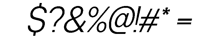 Neue Celso Light Italic Font OTHER CHARS